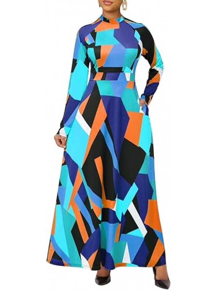 Blueness  Maxi Dresses for Women Button Down with Pockets Long Dress Casual V Neck Floral Print Loose Prom Dresses Outfits