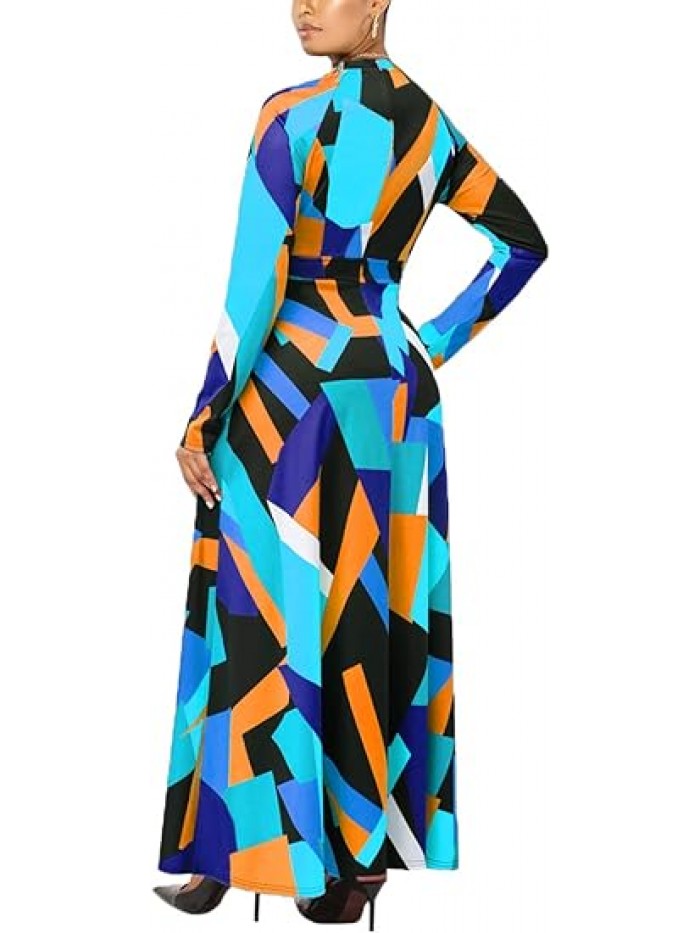Blueness  Maxi Dresses for Women Button Down with Pockets Long Dress Casual V Neck Floral Print Loose Prom Dresses Outfits