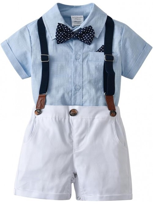 Baby Boys Gentleman Shorts Sets, Infant Outfits Su...