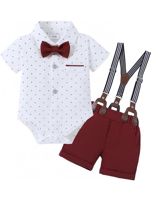 Baby Boy Clothes Suit Infant Short Sleeve Gentlema...