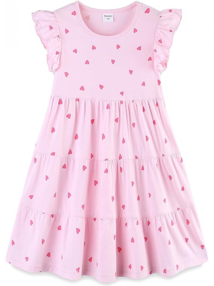 Pink Hearts Summer dress for girls