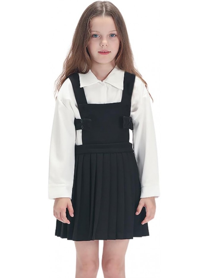School dress with suspenders